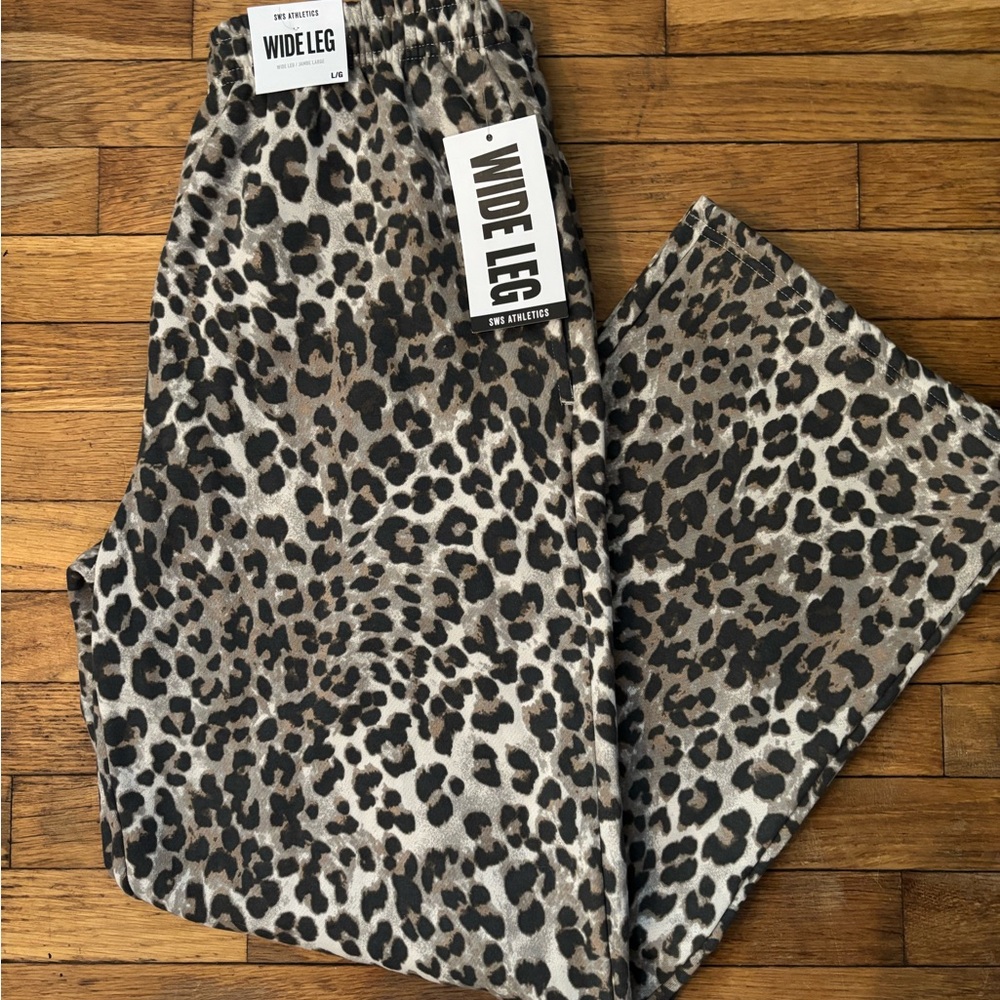 Brand new With Tags Leopard Print Wide Leg Pants